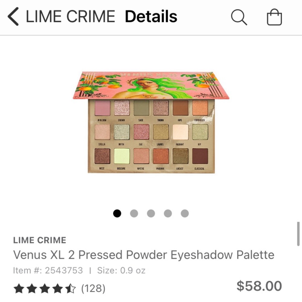 LIME CRIME- Venus XL II eyeshadow palette